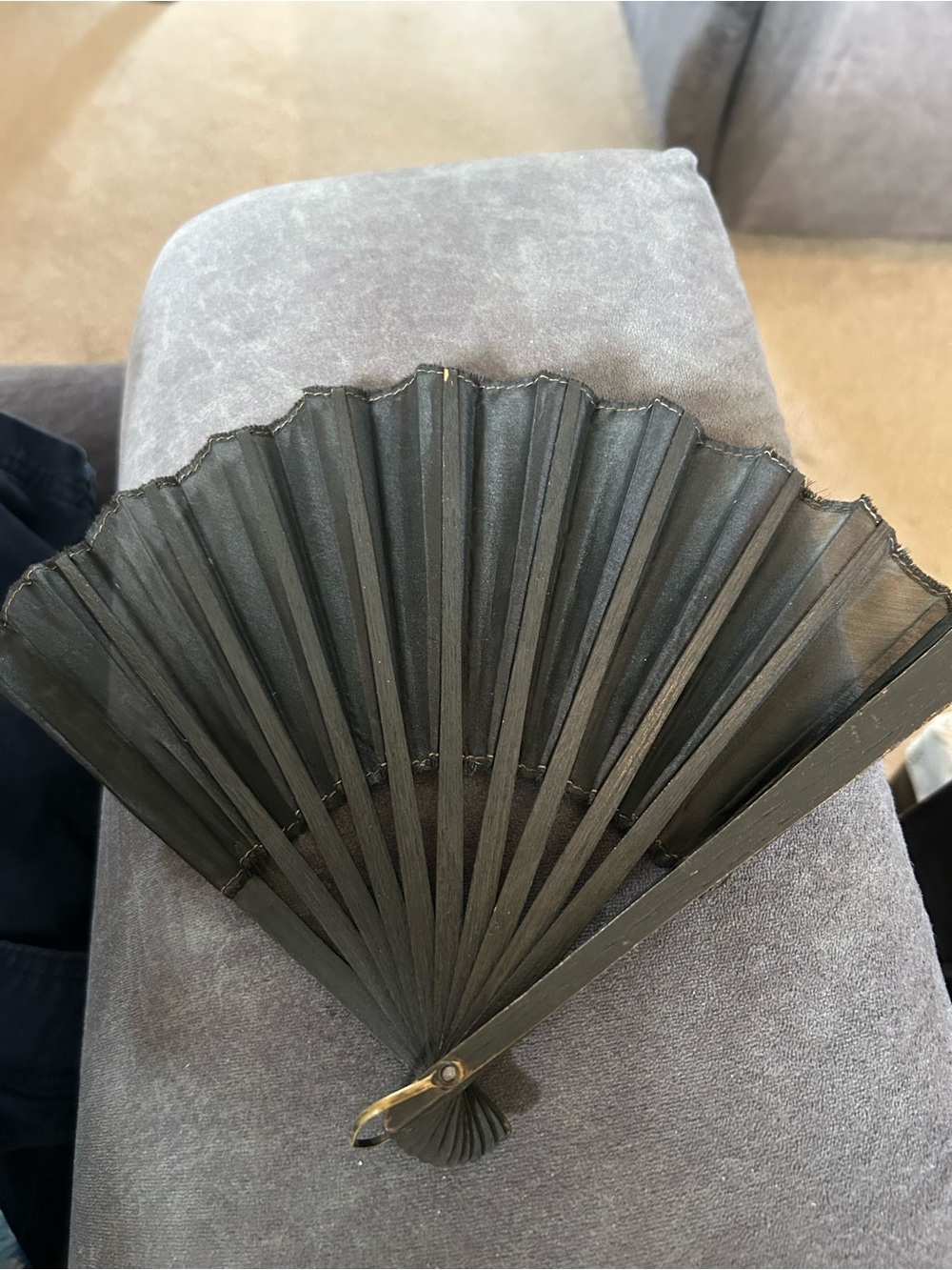 Black Decorative Folding Fan Wall Accent